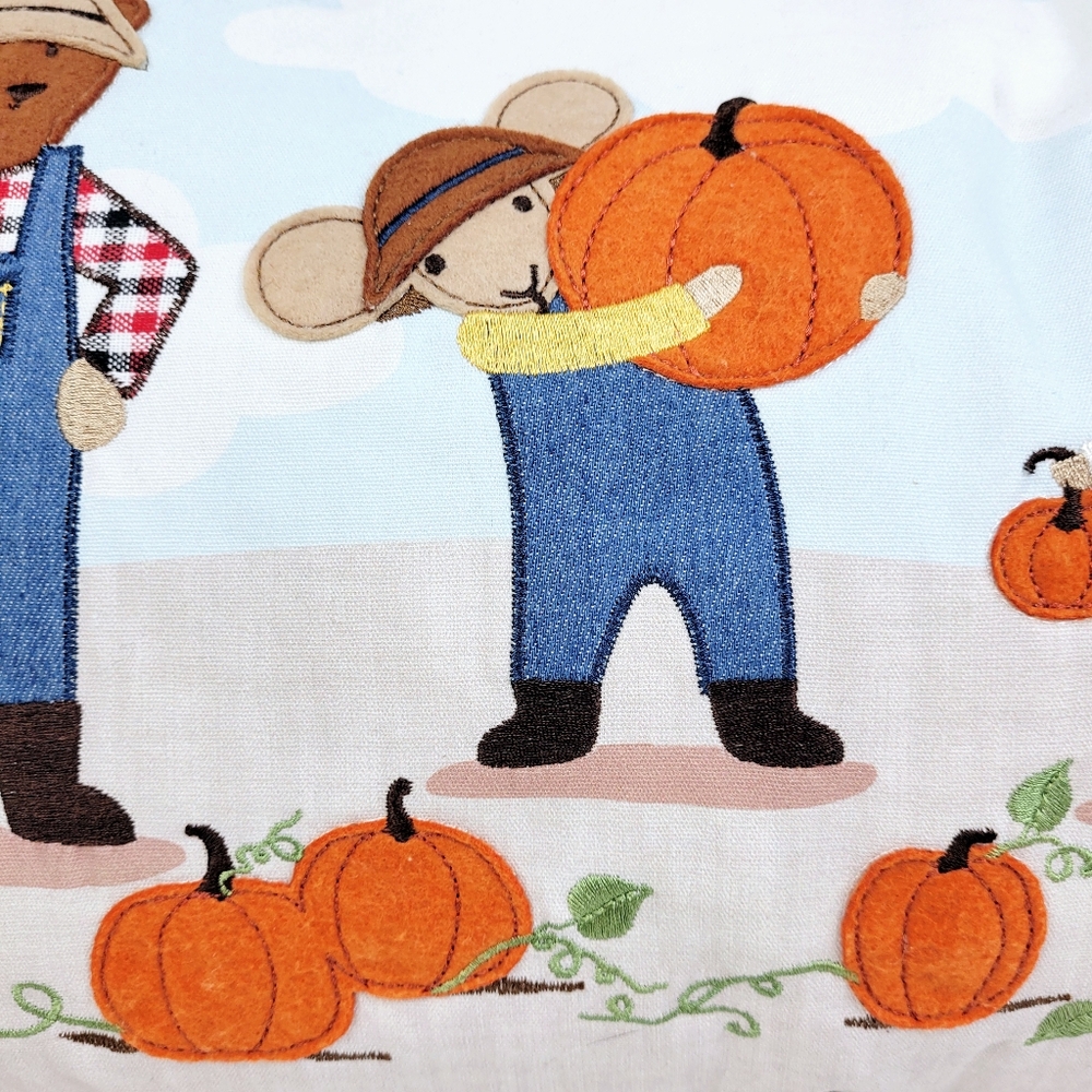 Isaac Mizrahi~Anthropomorphic Farm Animal~Thanksgiving Fall Pumpkin Pillow 23"×1 - Picture 3 of 11